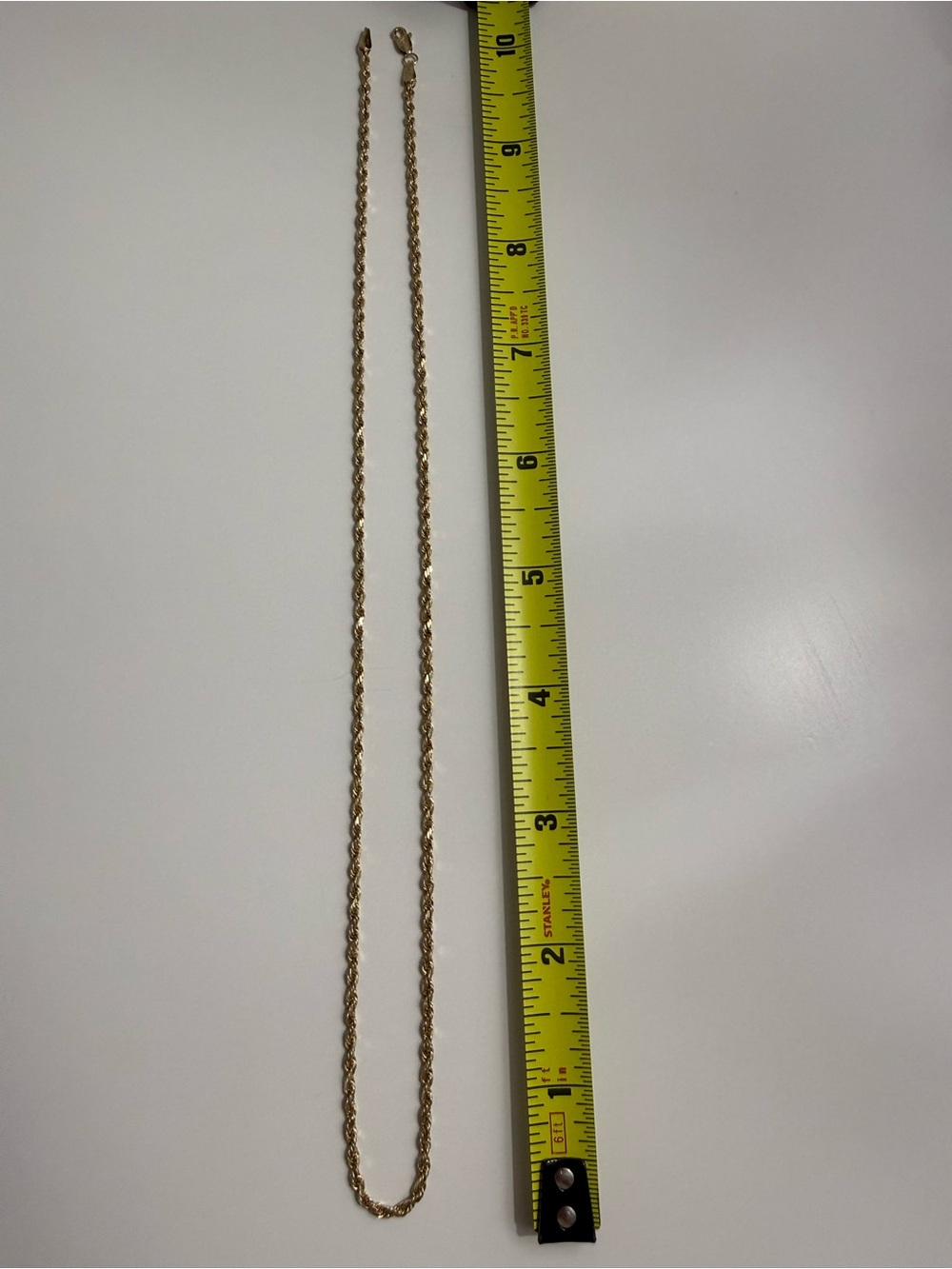 14k Solid Gold 20” Rope Chain Necklace